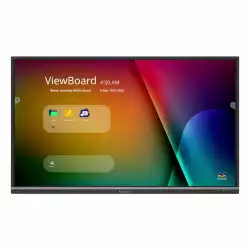 Дисплей ViewSonic IFP6550-5F, 65", IPS Panel, Ultra Fine touch technology, AG, 7H, 4K UHD 3840x2160, 400 cd/m2, 1200:1, 5000:1, ARM Cortex-A73*4 + A53*4, 8GB, 64GB, 3x HDMI, 6x USB, USB-C, RS232, LAN, HDMI Out, SPDIF, OPS, WiFi Slot, Android 11, Speakers, Top Camera Plate, Black