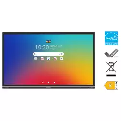 Дисплей ViewSonic IFP6551, 65", TFT LCD panel, EDLA-Certified, 50-pts Infrared touch, UHD 3840x2160, AG+AF, 500cd/m2, 1200:1, 6.5ms, Octa-Core CPU, 16GB, 128GB storage, VGA, 4x HDMI, DP, 2x LAN, RS232, HDMI out, 3x USB-C, 5x USB, SPDIF, OPS slot, Mic, NFC, Android 14, Speakers, VESA, Black