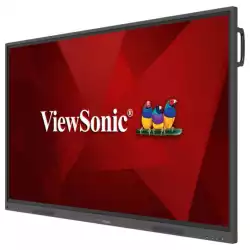 Дисплей ViewSonic IFP65G1, 65" DLED, Ultra Fine Touch Technology, 16:9, 4K UHD 3840x2160, 450cd/m2, 5000:1, 8ms, Slim bezel, All-in-one USB port, Light Sensor, VGA, 3x HDMI, RS232, LAN, USB-C, 6x USB, OPS slot, Speakers, Top Camera Plate, VESA, Black