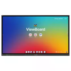 Дисплей ViewSonic IFP7534, 75" TFT DLED panel, AG, Ultra Fine Touch, 16:9, 4K UHD 3840x2160, 8ms, 450cd/m2, 5000:1, Quad- core, 8GB, 128GB storage, VGA, 3x HDMI, DP, RS232, 2x LAN, 2x USB-C, 5x USB-A, HDMI Out, SPDIF, micro SD, Speakers, Android 14 EDLA, OPS slot, VESA, Black