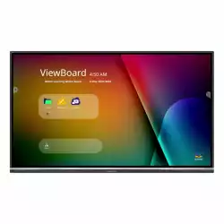 Дисплей ViewSonic IFP7550-5F, 75", IPS Panel, Ultra Fine touch technology, AG, 7H, 4K UHD 3840x2160, 400 cd/m2, 1200:1, 5000:1, ARM Cortex-A73*4 + A53*4, 8GB, 64GB, 3x HDMI, 6x USB, USB-C, RS232, LAN, SPDIF, HDMI Out, Android 11, OPS, WiFi Slot, Speakers, VESA, Top Camera Plate, Black