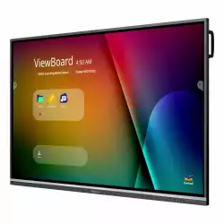 Дисплей ViewSonic IFP7550-5F, 75", IPS Panel, Ultra Fine touch technology, AG, 7H, 4K UHD 3840x2160, 400 cd/m2, 1200:1, 5000:1, ARM Cortex-A73*4 + A53*4, 8GB, 64GB, 3x HDMI, 6x USB, USB-C, RS232, LAN, SPDIF, HDMI Out, Android 11, OPS, WiFi Slot, Speakers, VESA, Top Camera Plate, Black