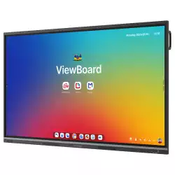 Дисплей ViewSonic IFP7551, 75", TFT LCD panel, EDLA-Certified, 50-pts Infrared touch, UHD 3840x2160, AG+AF, 500cd/m2, 1200:1, 6.5ms, Octa-Core CPU, 16GB, 128GB storage, VGA, 4x HDMI, DP, 2x LAN, RS232, HDMI out, 3x USB-C, 5x USB, SPDIF, OPS slot, Mic, NFC, Android 14, Speakers, VESA, Black