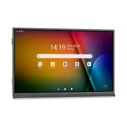 Дисплей ViewSonic IFP7552-2F, 75" VA LED panel, AG, Ultra Fine Touch, 16:9, 4K UHD 3840x2160, 7ms, 350cd/m2, 5000:1, Octa- Core CPU, 8GB, 64GB, VGA, 3x HDMI, DP, RS232, 2x LAN, HDMI Out, SPDIF, 3x USB-C, 5x USB-A, MIC, Speakers, Android 13, OPS Slot, myViewBoard, VESA, Black, Certified under the Android Enterprise Device License Agreement (EDLA)