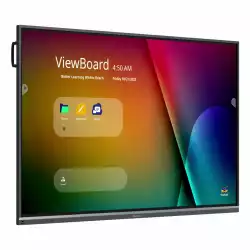 Дисплей ViewSonic IFP8650-5F, 86", IPS Panel, Ultra Fine touch technology, AG, 7H, 4K UHD 3840x2160, 400 cd/m2, 1200:1, 5000:1, ARM Cortex-A73*4 + A53*4, 8GB, 64GB, 3x HDMI, 6x USB, USB-C, RS232, LAN, HDMI Out, SPDIF, Android 11, Speakers, OPS, WiFi Slot, VESA, Top Camera Plate, Black