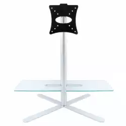 Елегантна мебел за монтаж на дисплеи OMB SMART PLANET 1200 32-55 inch, Max 35kg, Min 100x100, Max 400x400, Height 99.5 cm, Стъклен закален рафт, Hidden Cables, Chrome, product code: 0.522