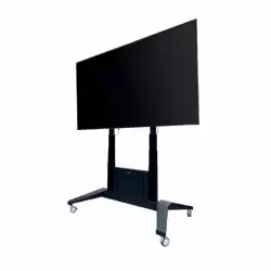 Електрическа стойка за дисплей тип количка OMB 07160 ELECTRIC TROLLEY XXL, for 46" - 100" displays, Max weight 100kg, VESA Min 200x200 and Max 1200x600, Easy hanging, With wheels, Electrically Height Adjustable, 100-240V, Black