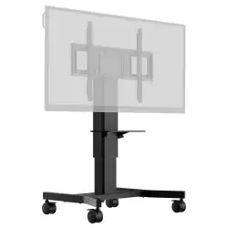 Електрическа стойка за под IIYAMA MD CAR1021-B1, for 43" - 86" display, Max. weight 100kg, Height adjustment: 500mm, VESA min. 300x200mm, VESA max. 800x600mm, Laptop shelf, 4-inch muting castor omni directional wheels, Black
