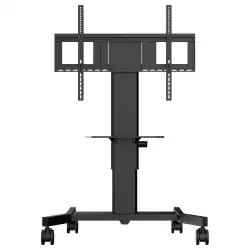 Електрическа стойка за под IIYAMA MD CAR1021-B1, for 43" - 86" display, Max. weight 100kg, Height adjustment: 500mm, VESA min. 300x200mm, VESA max. 800x600mm, Laptop shelf, 4-inch muting castor omni directional wheels, Black