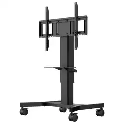Електрическа стойка за под IIYAMA MD CAR1021-B1, for 43" - 86" display, Max. weight 100kg, Height adjustment: 500mm, VESA min. 300x200mm, VESA max. 800x600mm, Laptop shelf, 4-inch muting castor omni directional wheels, Black