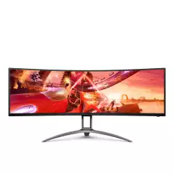 Геймърски Монитор AOC AG493UCX2 49 inch WLED Gaming Monitor, FreeSync Premium Pro, 165Hz, 1 ms, VA Panel, Curved, 5120x1440 32:9, 550cd/m2, 3000:1, 3xHDMI, Displayport, 3x USB, USB-C, Speakers, Height Adjust, Swivel, Vesa Certified DisplayHDR 400, AMD FreeSync Premium Pro, G-Sync Compatible, PxP (PIP, PBP)