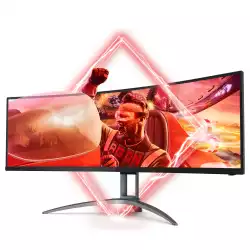 Геймърски Монитор AOC AG493UCX2 49 inch WLED Gaming Monitor, FreeSync Premium Pro, 165Hz, 1 ms, VA Panel, Curved, 5120x1440 32:9, 550cd/m2, 3000:1, 3xHDMI, Displayport, 3x USB, USB-C, Speakers, Height Adjust, Swivel, Vesa Certified DisplayHDR 400, AMD FreeSync Premium Pro, G-Sync Compatible, PxP (PIP, PBP)