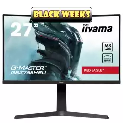 Геймърски Монитор IIYAMA GB2766HSU-B1 27 inch Game monitor, Curved, VA LED Panel, 1920x1080, 2xHDMI, Displayport, USB, 165Hz, 1ms, 250cd/m2, Flickerfree, speakers, Height adjustment                          