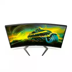 Гейминг монитор Philips 32M1C5500VL/00 31.5 inch VA Panel WLED, Curved 1500R, 16:9, 2560x1440 QHD, 1ms, 165Hz, 250cd/m2, 3000:1, Mega Infinity DCR, Anti Glare, 3H, HDR 10, SmartImage game, Low Input Lag, 2x HDMI, DisplayPort, Audio Out, Tilt, VESA 100, Black