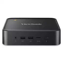 Компютър ViewSonic NMP760 - Chromebox Intel Celeron 5205U, 8GB DDR4, eMMC 64GB, HDMI out x 2, uSD card x 1, USB-C x 1, USB 3.0 x 4, RJ45 x 1, Audio out (3.5mm Audio Jack), Black