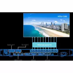 Контролер NOVASTAR VX-1000 10 Port System Processor, Loading Capacity: 6.5 Pixels, 2x HDMI 1.3, 2x DVI, 3G-SDI,2x OPT, W: 10240px, H: 8192px, HDMI 1.3 - Out