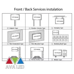 LED кабинет AVALED TN-PRO-OF-5-F P5 - 960 x 960 Outdoor LED Panel - Aluminum / Steel Cabinet - Fix Installation - >3840Hz - >6300 Nits - 14-16 Bit - SMD 1921 Cooper Black Shell - Front Service - 192px x 192px - IP67 Front / IP 54 Back - 25kg - 750W/m2 - - 45 degree cabinet option - OUTDOOR