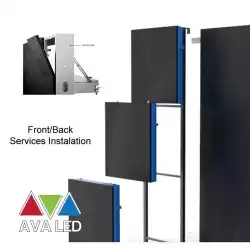 LED кабинет AVALED TN-PRO-OF-5-F P5 - 960 x 960 Outdoor LED Panel - Aluminum / Steel Cabinet - Fix Installation - >3840Hz - >6300 Nits - 14-16 Bit - SMD 1921 Cooper Black Shell - Front Service - 192px x 192px - IP67 Front / IP 54 Back - 25kg - 750W/m2 - - 45 degree cabinet option - OUTDOOR