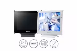 Монитор AG Neovo X-15E White 15" LED, VA Panel, 9H Optical Glass, Metal Case, 1024x768, 300cd/m2, 5ms, PIP, VGA, DVI, HDMI, DisplayPort, Speakers, 24/7, WHITE