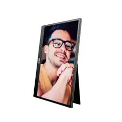 Монитор AOC 16T3EA, 15.6" portable monitor, IPS panel, FHD 1920x1080, 16:9, 250cd/m2, 700:1, 50M:1, 60Hz, 4ms, Autopivot feature, Flicker-Free, USB-C, PD up to 15W, Audio out, Tilt, Pivot, VESA, Black                          