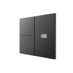 Монитор AOC 16T3EA, 15.6" portable monitor, IPS panel, FHD 1920x1080, 16:9, 250cd/m2, 700:1, 50M:1, 60Hz, 4ms, Autopivot feature, Flicker-Free, USB-C, PD up to 15W, Audio out, Tilt, Pivot, VESA, Black