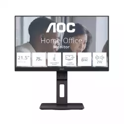 Монитор AOC 22E2UMF, 21,5" VA WLED panel, Anti-Glare, FHD 1920x1080, 4ms, 75Hz, 250cd/m2, 3000:1, 3H, HDR, Flicker Free, Low Blue Light, VGA, HDMI, DisplayPort, 4x USB, Speakers, Tilt, Swivel, HAS, Pivot, VESA, Black