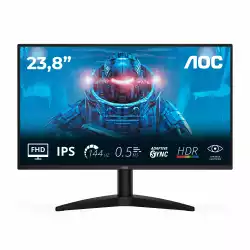 Монитор AOC 24B36X, 23.8" IPS WLED panel, Anti-Glare, 16:9, FHD 1920x1080, 0.5ms, 144Hz, 300cd/m2, 1500:1, HDR 10, Flicker Free, Low Blue Light, Adaptive Sync, HDMI, DisplayPort, Audio out, Tilt, VESA 100, Black