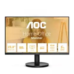 Монитор AOC 24B3CA2, 23.8" IPS WLED panel, Anti-Glare, FHD 1920x1080, 4ms, 100Hz, 250cd/m2, 1300:1, 20M:1, HDR, Flicker Free, Low Blue Light, Ultra Narrow, HDMI, USB-C, 2x USB, Mic In, PD 65W, Speakers, Tilt, VESA 100, Black Монитор AOC 24B3CA2, 23.8" IPS WLED panel, Anti-Glare, FHD 1920x1080, 4ms, 100Hz, 250cd/m2, 1300:1, 20M:1, HDR, Flicker Free, Low Blue Light, Ultra Narrow, HDMI, USB-C, 2x USB, Mic In, PD 65W, Speakers, Tilt, VESA 100, Black