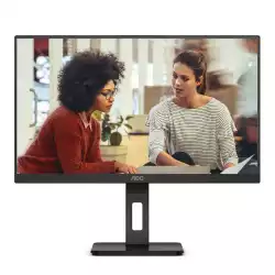 Монитор AOC 24E3QAF, 24" WLED IPS Panel, AG, FHD 1920x1080, 16:9, 4ms, 75Hz, 300 cd/m2, 1000:1, 20M:1, 3-sided frameless, 3H, HDR Mode, Low Blue Light, Flicker-Free, SmartImage, Adaptive Sync, DisplayPort, VGA, HDMI, Audio In / Out, Speakers, Tilt, HAS, Swivel, Pivot, VESA 100, Black