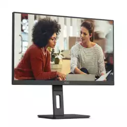 Монитор AOC 24E3QAF, 24" WLED IPS Panel, AG, FHD 1920x1080, 16:9, 4ms, 75Hz, 300 cd/m2, 1000:1, 20M:1, 3-sided frameless, 3H, HDR Mode, Low Blue Light, Flicker-Free, SmartImage, Adaptive Sync, DisplayPort, VGA, HDMI, Audio In / Out, Speakers, Tilt, HAS, Swivel, Pivot, VESA 100, Black