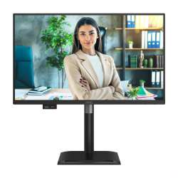 Монитор AOC 24P4CV, 23.8 inch, IPS panel, AG, 300cd/m2, 1500:1, 4ms, 120Hz, HDR, Anti Blue Light, HDMI, DP, DP out, USB-C, 4x USB, LAN, Speakers, KVM, HAS, Swivel, Tilt, Pivot, VESA, Energy class C