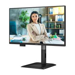 Монитор AOC 24P4CV, 23.8 inch, IPS panel, AG, 300cd/m2, 1500:1, 4ms, 120Hz, HDR, Anti Blue Light, HDMI, DP, DP out, USB-C, 4x USB, LAN, Speakers, KVM, HAS, Swivel, Tilt, Pivot, VESA, Energy class C