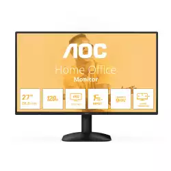 Монитор AOC 27B31H, 27" IPS panel, AG, 3H, 16:9, FHD 1920x1080, 1ms, 120Hz, 300cd/m2, 1500:1, 20M:1, Flicker Free, Anti Blue Light, Adaptive Sync, VGA, HDMI, Tilt, VESA 100, Black