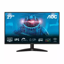 Монитор AOC 27B36X, 27" IPS WLED panel, Anti-Glare, 16:9, FHD 1920x1080, 144Hz, 0.5ms, 300cd/m2, 1500:1, HDR 10, Flicker Free, Low Blue Light, Adaptive Sync, HDMI, DisplayPort, Audio out, Tilt, VESA 100, Black