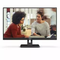 Монитор AOC 27E3UM, 27 inch VA Panel, 1920x1080, 16:9, 4ms, 300 cd/m2, 3000:1, 20M:1, Anti Glare, 3H, 3-sided frameless, Flicker-free, Low blue light, Adaptive Sync, VGA, 2x HDMI, 2x DisplayPort, 2x USB 3.2, 2x USB Out, Speakers, Tilt, VESA 100, Black
