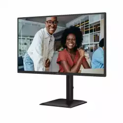 Монитор AOC 27E4U, 27", IPS panel, AG, 16:9, FHD 1920x1080, 300 cd/m2, 1500:1, 20M:1, 120Hz, 4ms, 3H, HDR Mode, Flicker- free, Anti Blue Light, Adaptive Sync, sRGB, VGA, HDMI, DP, 4x USB, Audio out, Speakers, HAS, Swivel, Tilt, Pivot, VESA 100, TCO 10, Energy class C, Black