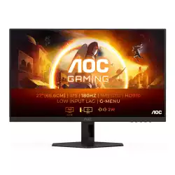 Монитор AOC 27G4XE, 27", Gaming monitor, Fast IPS panel, AG, 16:9, FHD 1920x1080, 0.5ms, 180Hz, 300cd/m2, 1000:1, HDR 10, G-SYNC Compatible, Flicker Free, 2x HDMI, DisplayPort, Audio Out, Tilt, Speakers, VESA 100, Black