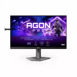 Монитор AOC AG246FK, 23.8" Gaming monitor, Ultra-Fast TN eSports panel, AG, 16:9, FHD 1920x1080, 400cd/m2, 1000:1, 0.3ms, 540Hz, sRGB, Adaptive Sync, PiP +PbP, Flicker Free, Low Blue Light, 2x HDMI, DisplayPort, 4x USB, Audio Out, HAS, Swivel, Tilt, Pivot, VESA 100, Black