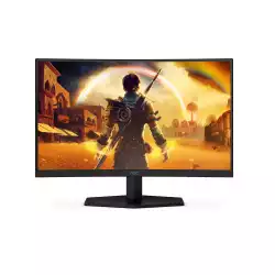 Монитор AOC C24G42E, 23.6" Gaming monitor, Curved VA panel, AG, 16:9, FHD 1920x1080, 250 cd/m2, 3000:1, 0.5ms, 180Hz, Adaptive Sync, Low Blue Light, Flicker Free, 2x HDMI, DisplayPort, Audio out, Speakers, Tilt, VESA 100, Black