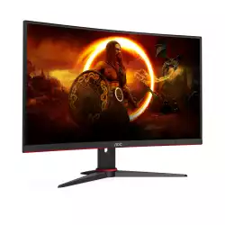 Монитор AOC C27G2E/BK 27 inch Curved gaming monitor, VA Panel, AG, FHD 1920x1080, 16:9, 350cd/m2, 3000:1, 80M:1, 165Hz, 1ms, Adaptive Sync, Flicker Free, Low Blue Light, 2x HDMI, DisplayPort, VGA, Audio Out, Tilt, VESA 100, Black/Red
