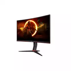Монитор AOC C27G2Z3/BK, 27" Curved gaming monitor, VA Panel, 16:9, FHD 1920 x 1080, 300cd/m2, 4000:1, 240Hz, 0.5ms, HDR 10, Adaptive Sync, Flicker Free , Low Blue Light, 2x HDMI, DisplayPort, Audio out, HAS, Swivel, Tilt, VESA 100, Black/Red
