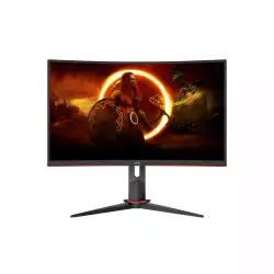 Монитор AOC C27G2Z3/BK, 27" Curved gaming monitor, VA Panel, 16:9, FHD 1920 x 1080, 300cd/m2, 4000:1, 240Hz, 0.5ms, HDR 10, Adaptive Sync, Flicker Free , Low Blue Light, 2x HDMI, DisplayPort, Audio out, HAS, Swivel, Tilt, VESA 100, Black/Red