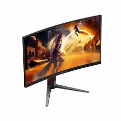 Монитор AOC C27G4Z2, 27 inch, Gaming monitor, Curved Fast VA panel, AG, FHD 1920x1080, 0.3ms, 260Hz, 300cd/m2, 3000:1, Adaptive Sync, HDR10, 2x HDMI, DP, Audio Out, HAS, Swivel, Tilt, VESA 100, Black