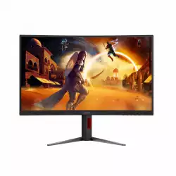 Монитор AOC C27G4Z2, 27 inch, Gaming monitor, Curved Fast VA panel, AG, FHD 1920x1080, 0.3ms, 260Hz, 300cd/m2, 3000:1, Adaptive Sync, HDR10, 2x HDMI, DP, Audio Out, HAS, Swivel, Tilt, VESA 100, Black