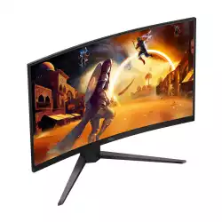 Монитор AOC C32G4Z, 31.5 inch, Gaming monitor, Curved VA panel, AG, FHD 1920x1080, 300cd/m2, 3500:1, 260Hz, 0.3ms, Adaptive Sync, HDR 10, Flicker Free, HDMI, DP, Audio out, Speakers, HAS, Swivel, Tilt, VESA 100, Black