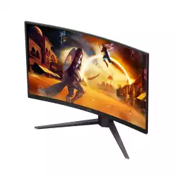 Монитор AOC C32G4Z, 31.5 inch, Gaming monitor, Curved VA panel, AG, FHD 1920x1080, 300cd/m2, 3500:1, 260Hz, 0.3ms, Adaptive Sync, HDR 10, Flicker Free, HDMI, DP, Audio out, Speakers, HAS, Swivel, Tilt, VESA 100, Black