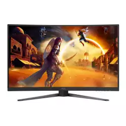 Монитор AOC C32G4Z, 31.5 inch, Gaming monitor, Curved VA panel, AG, FHD 1920x1080, 300cd/m2, 3500:1, 260Hz, 0.3ms, Adaptive Sync, HDR 10, Flicker Free, HDMI, DP, Audio out, Speakers, HAS, Swivel, Tilt, VESA 100, Black