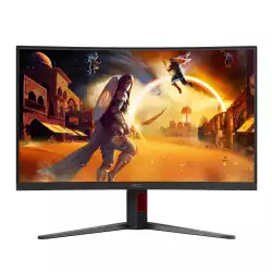 Монитор AOC C32G4Z, 31.5 inch, Gaming monitor, Curved VA panel, AG, FHD 1920x1080, 300cd/m2, 3500:1, 260Hz, 0.3ms, Adaptive Sync, HDR 10, Flicker Free, HDMI, DP, Audio out, Speakers, HAS, Swivel, Tilt, VESA 100, Black