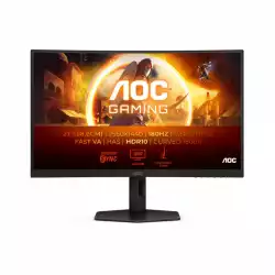 Монитор AOC CQ27G4X, 27", Curved gaming monitor, VA WLED, 1500R, 16:9, QHD 2560 x 1440, 0.5ms, 180Hz, 300cd/m2, 4000:1, HDR10, Adaptive Sync, Flicker Free, Low Blue Light, G-Menu, 2x HDMI, DisplayPort, Audio Out, HAS, Swivel, Tilt, VESA 100, Black