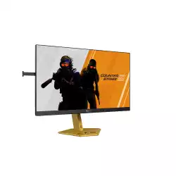 Монитор AOC CS24A, 24.1 inch Ultra-Fast TN eSports, AG, FHD 1920x1080, 500cd/m2, 1000:1, 610Hz, 0.3ms, G-SYNC Compatible, HDR400, 2x HDMI, DP, 4x USB, Audio out, HAS, Swivel, Tilt, Pivot, VESA, Black/Gold